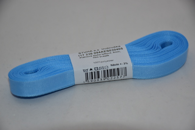 Stuha a.s. Stuha taftová 9mm 405-443 světle modrá