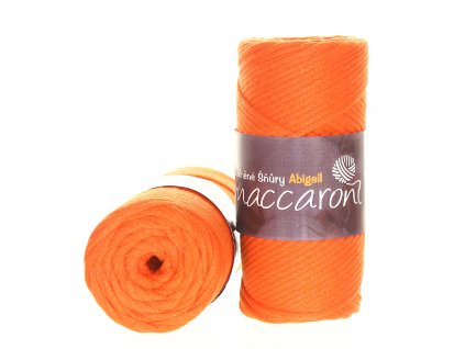 Maccaroni Šňůry Abigail 3mm - 14-503 sytě oranžová