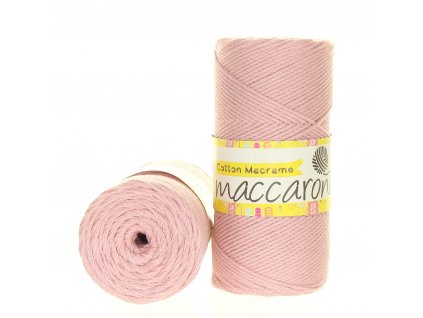 Maccaroni Cotton macrame 2mm - 66-912 starorůžová
