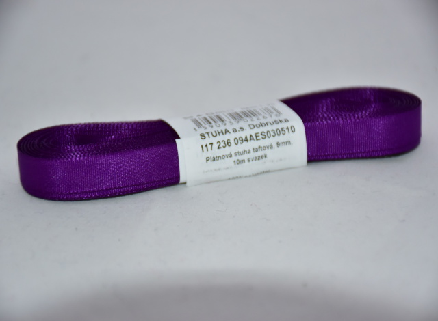 Stuha a.s. Stuha taftová 9mm 510 fialová