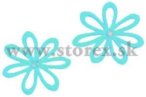 Aplikace kytička s kamínkem mint