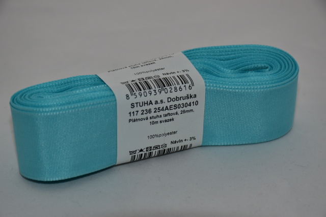 Stuha a.s. Stuha taftová 25mm 342 aqua