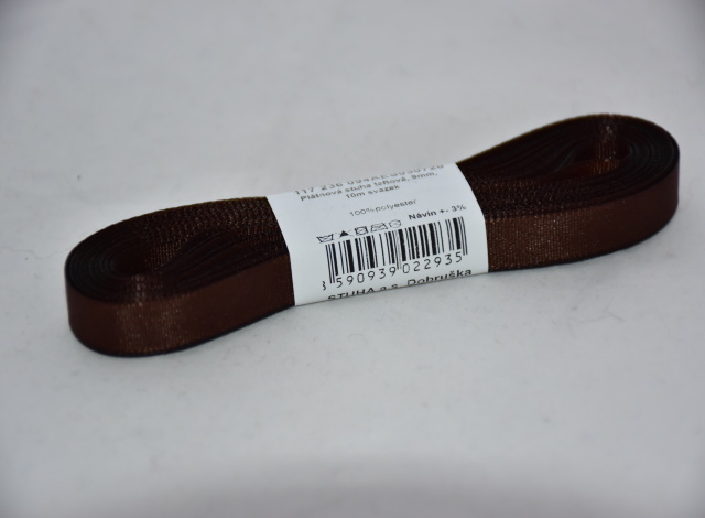 Stuha a.s. Stuha taftová 9mm 720 hnědá