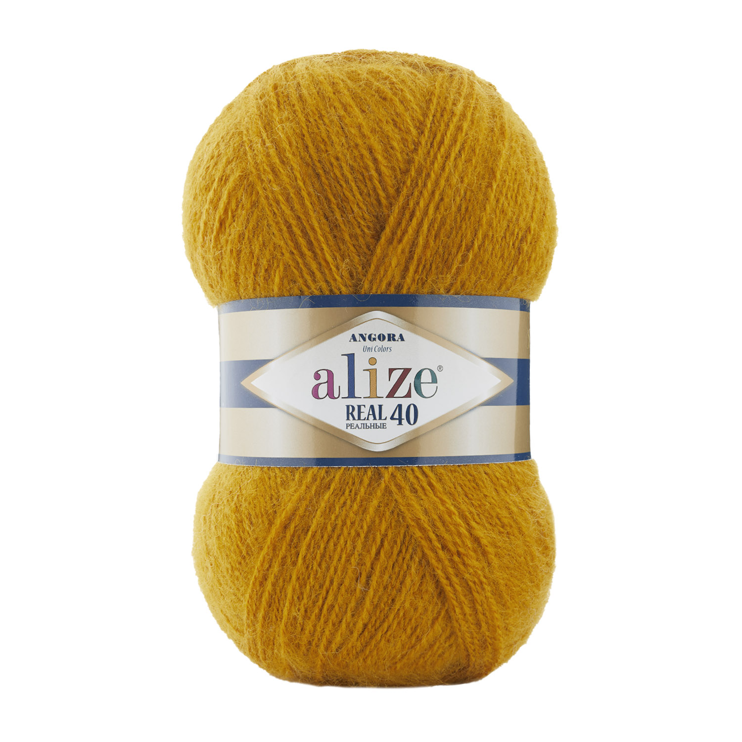 Alize Angora real 40 - 645 hořčicová