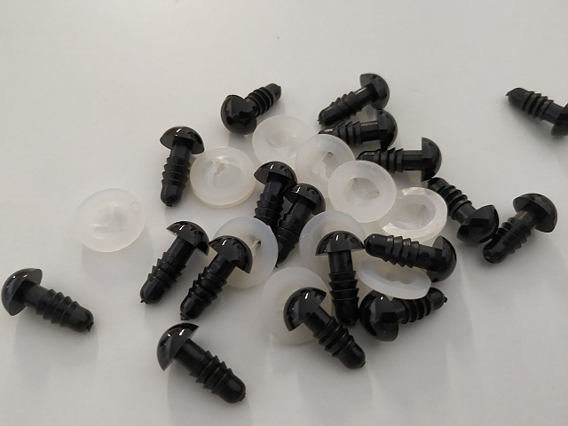 Bezpečnostní oči 12mm černé