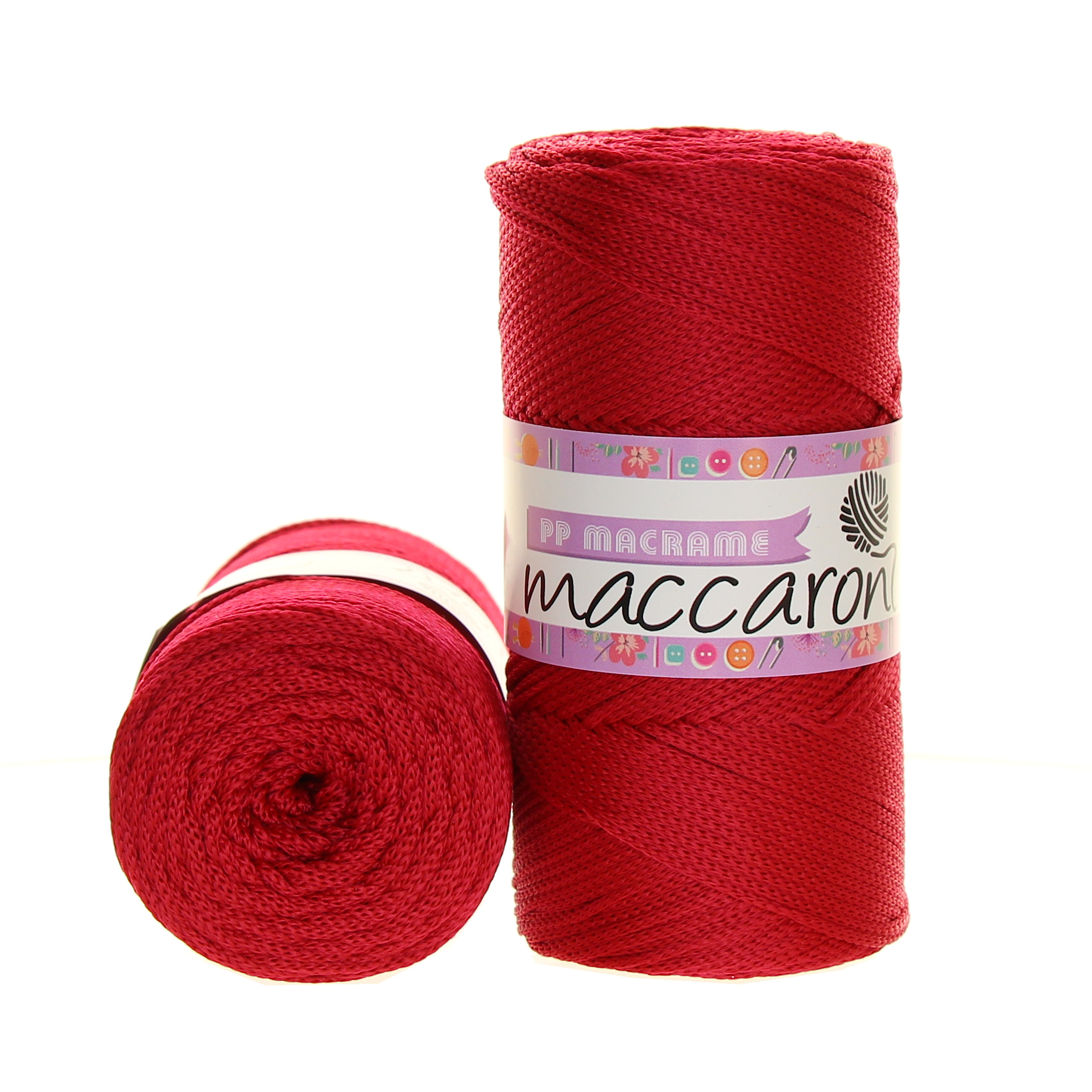Maccaroni PP Macrame 105 tmavší červená