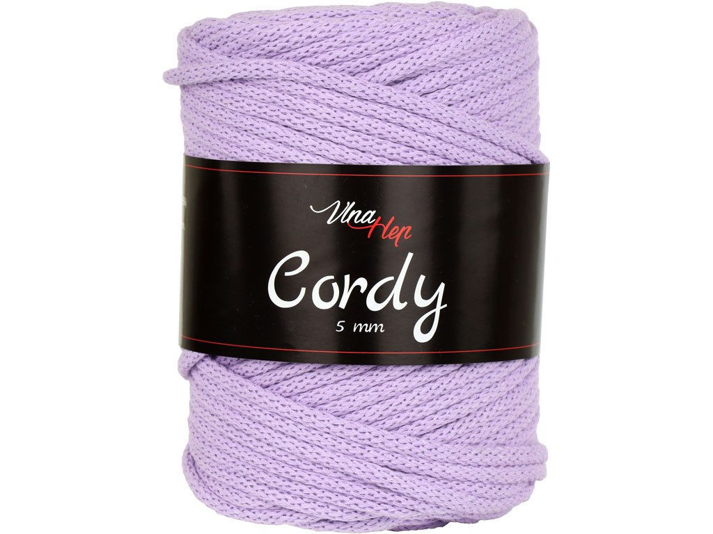 Vlna-hep Cordy šňůry 5mm - 8051 světle fialová