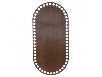 Dno na košík ořech ovál 14x28,5cm