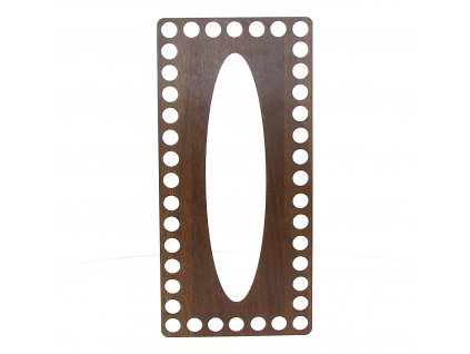 Víko kapesníkové ořech 21x10cm