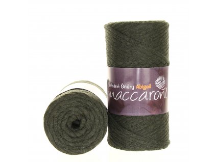 Maccaroni Šňůry Abigail 3mm - 802-01 tmavá khaki