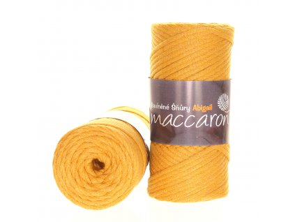 Maccaroni Šňůry Abigail 3mm - 20-408 hořčicová