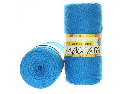 Maccaroni Cotton macrame 2mm - 42-602 tyrkysová