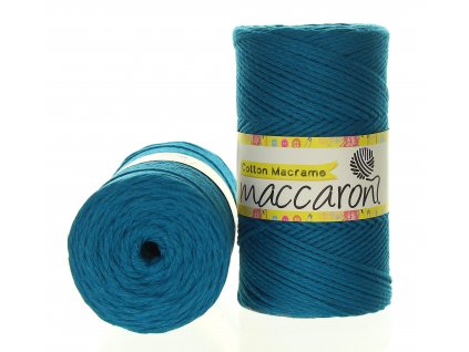 Maccaroni Cotton macrame 2mm - 59-602 petrol