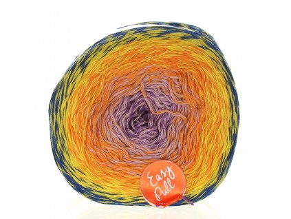Příze Etrofil  Puzzle PZ012 modro-žluto-oranžovo-fialová