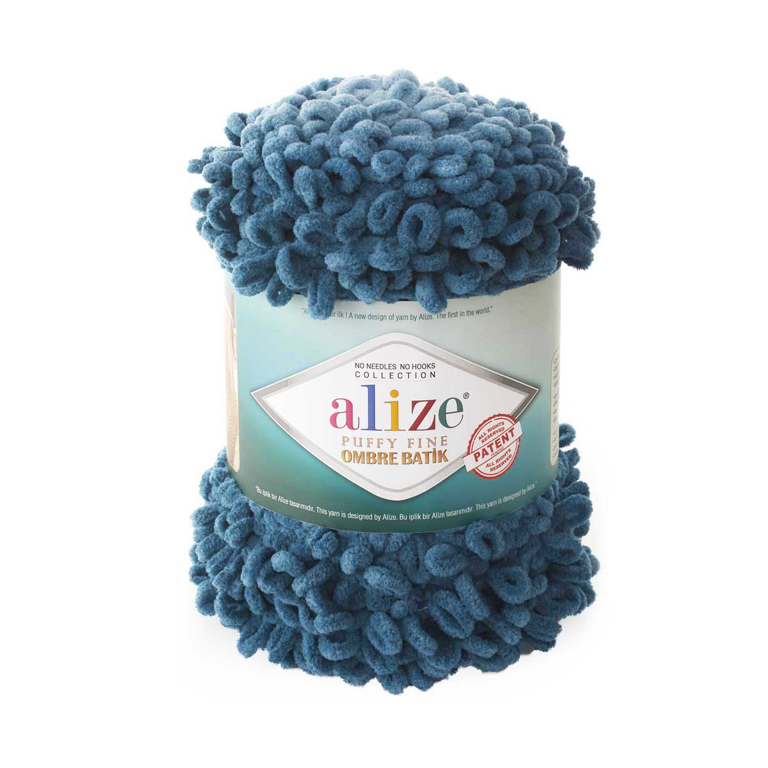 Alize Příze Puffy fine ombre 7263 petrolejová