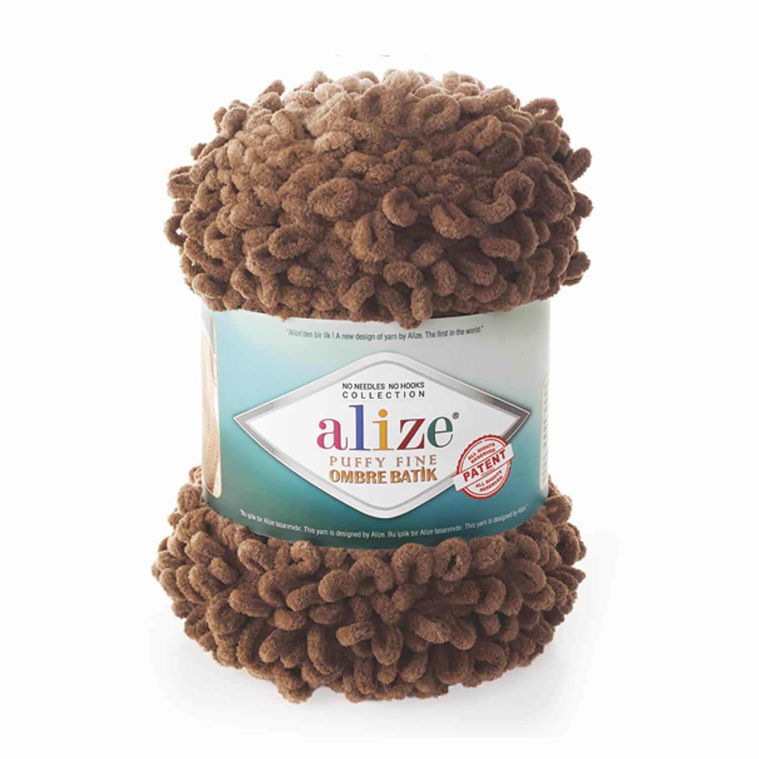 Alize Puffy fine ombre 7262 hnědá