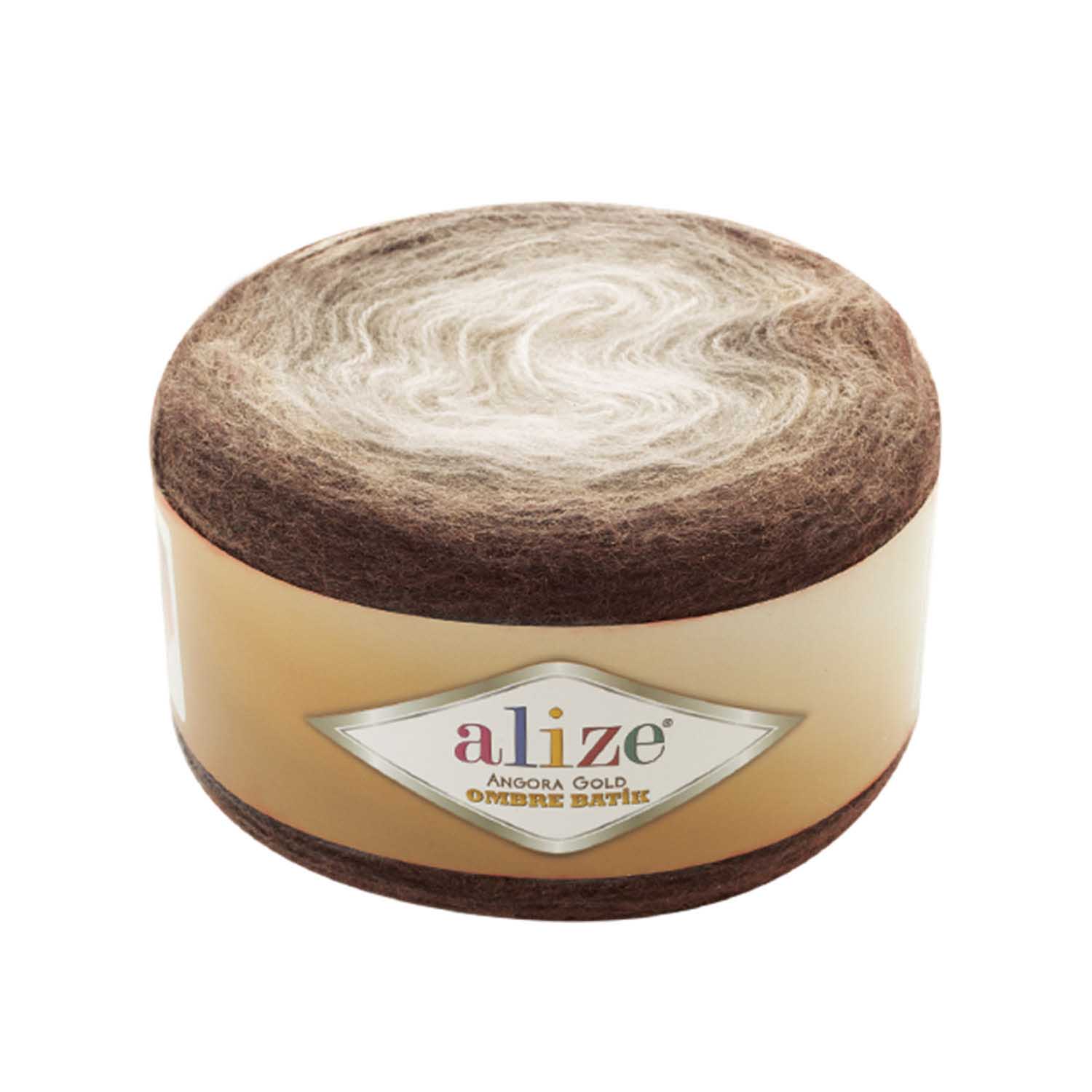 Alize Angora gold ombre batik 7243 hnědá
