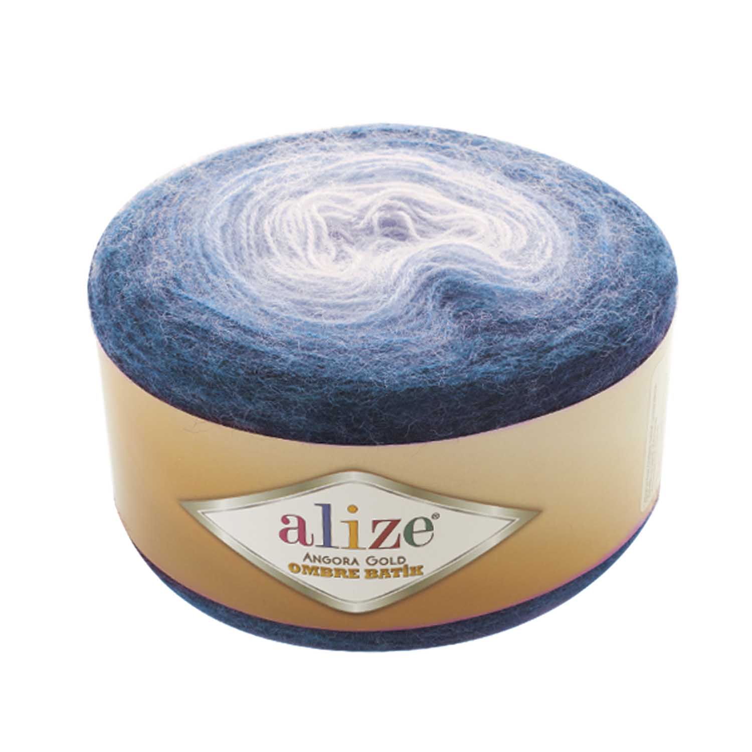Alize Angora gold ombre batik 7294 modrošedá