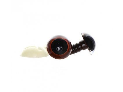 Bezpečnostní oči 12mm hnědé