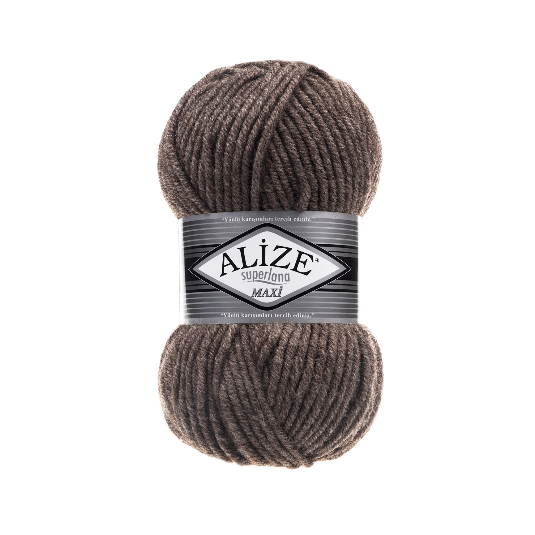 Alize Superlana maxi 240 hnědá melange