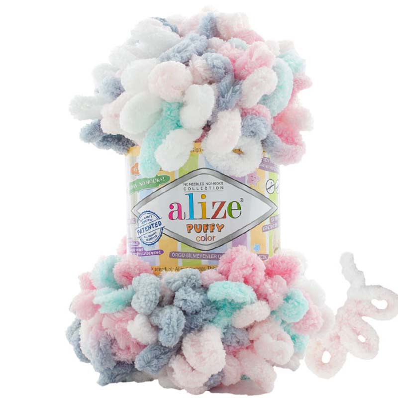 Alize Puffy color 6529 unicorn s šedou