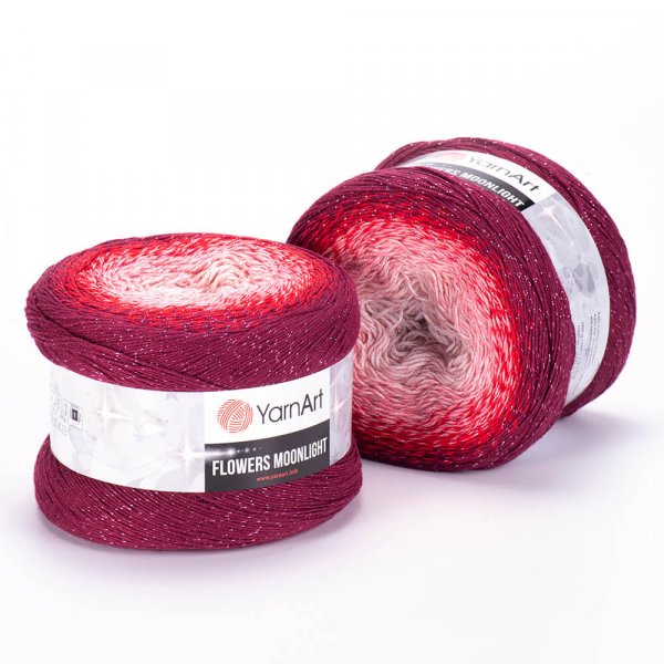 YarnArt Flowers Moonlight 3269 červeno-světlá
