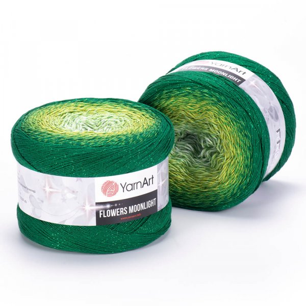 YarnArt Flowers Moonlight 3283 zelený melír