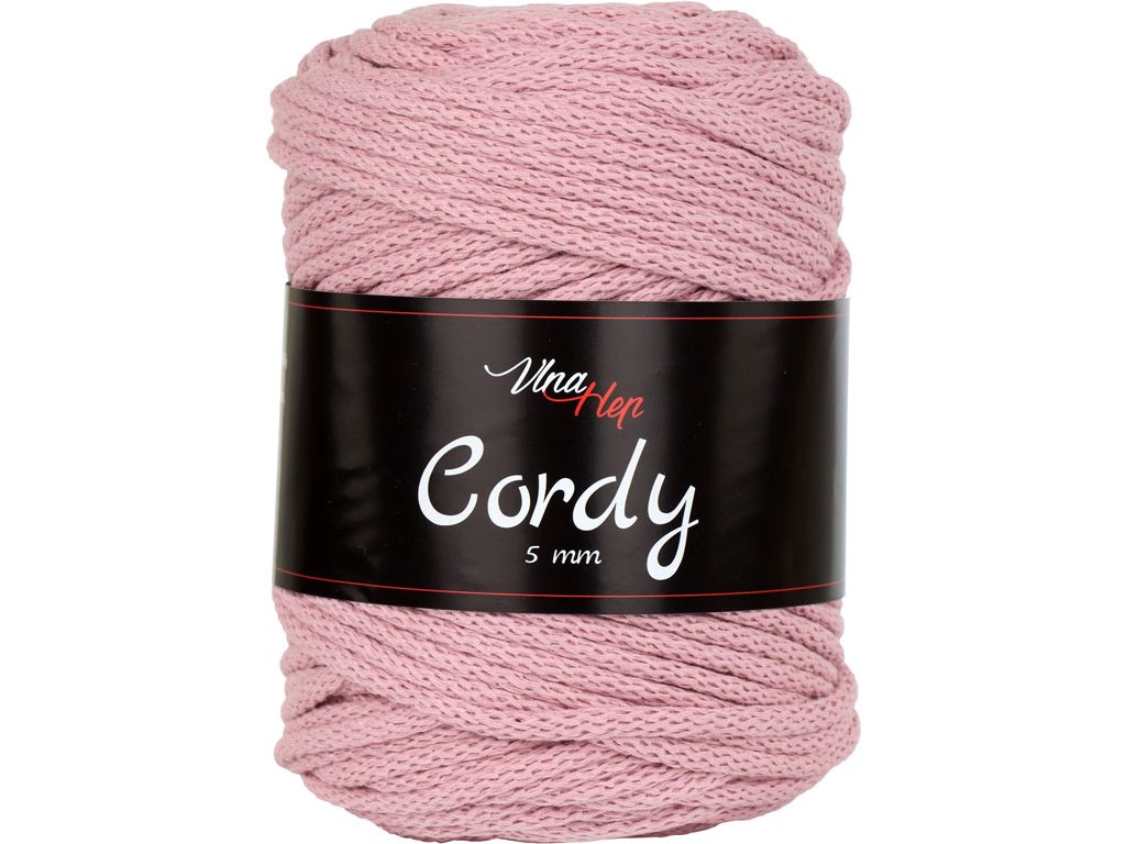Vlna-hep Cordy šňůry 5mm - 8003 růžová