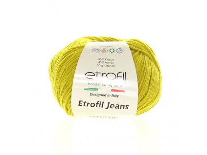 Jeans Etrofil 046 hořčicově zelená