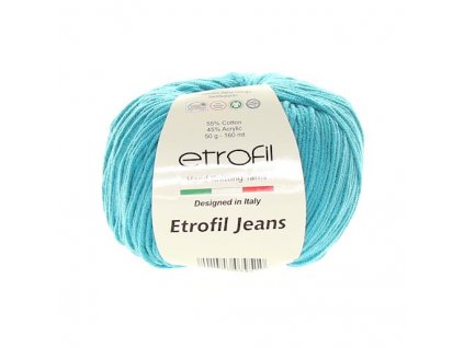 Jeans Etrofil 053 středně tyrkysová