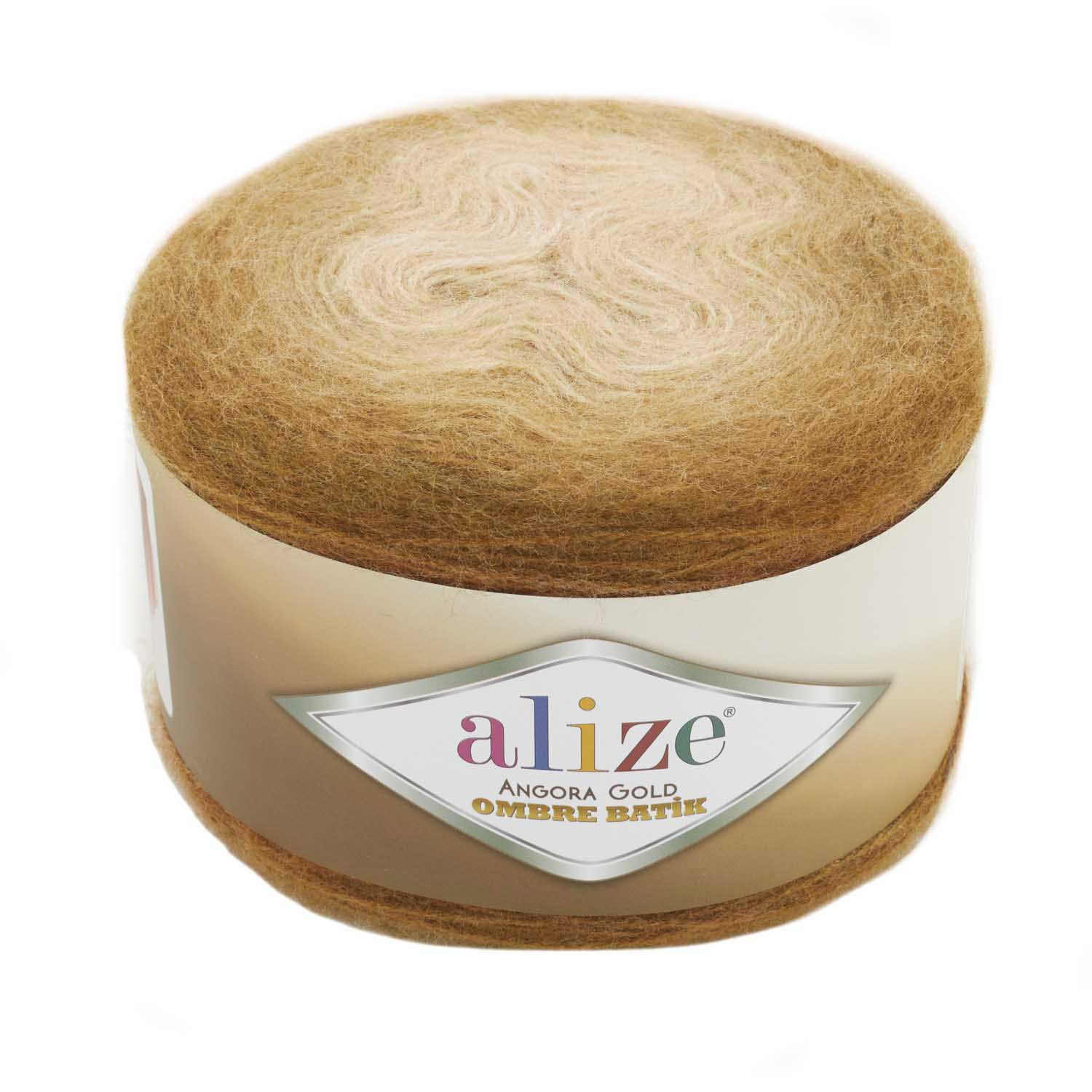 Alize Angora gold ombre batik 7356 sv. hnědá