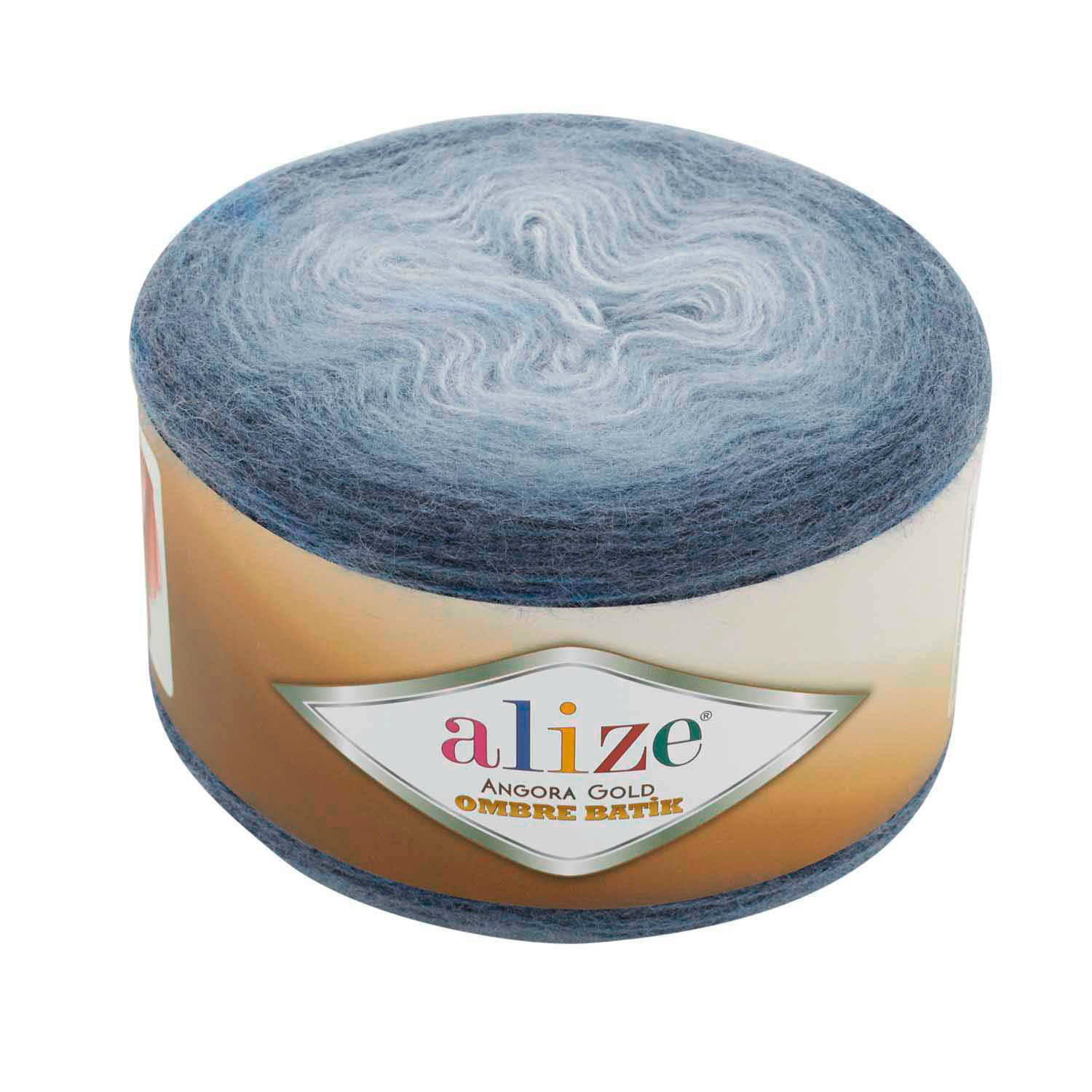 Alize Angora gold ombre batik 7363 jeansová