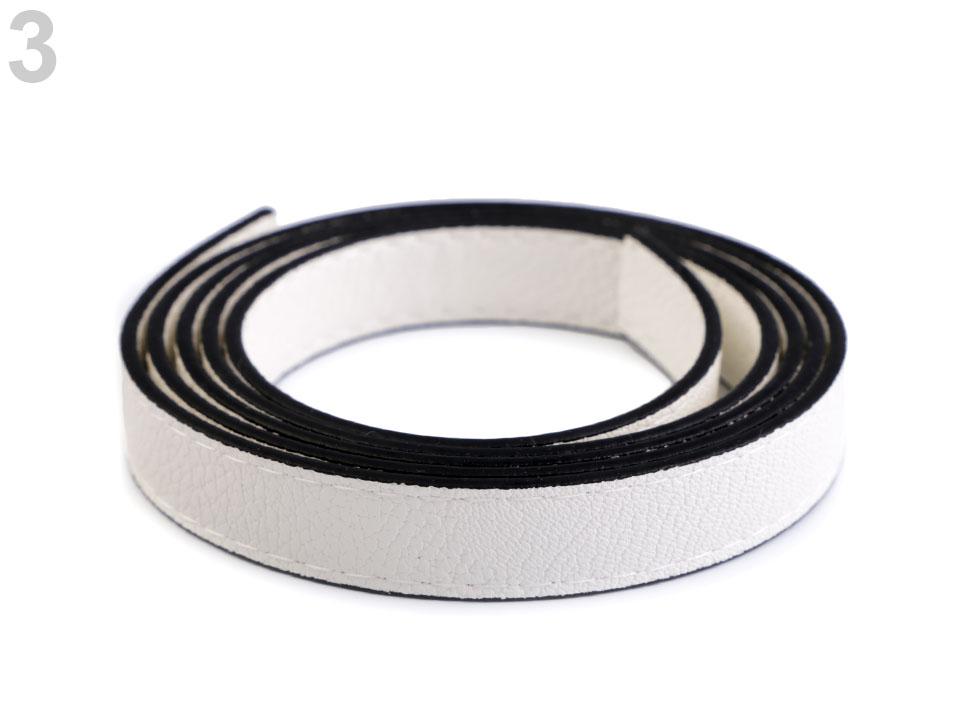 Ucha na tašku prošitá bílá mléčná