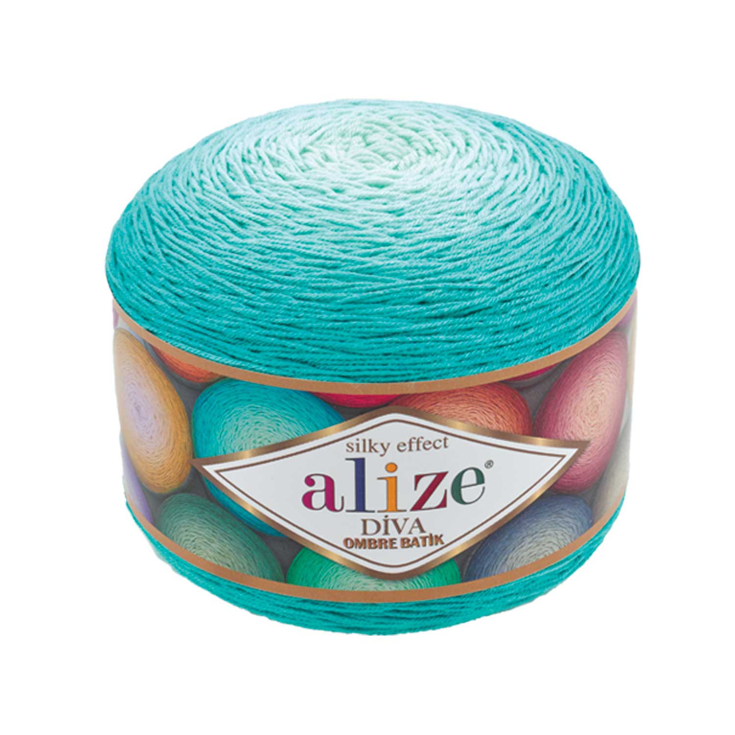 Alize Diva ombre batik 7370 smaragdová