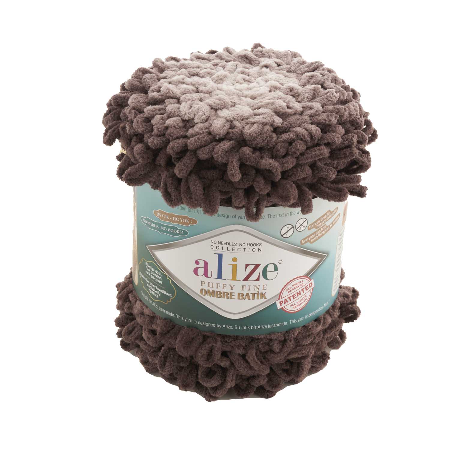 Alize Puffy fine ombre 7243 kouřově šedá