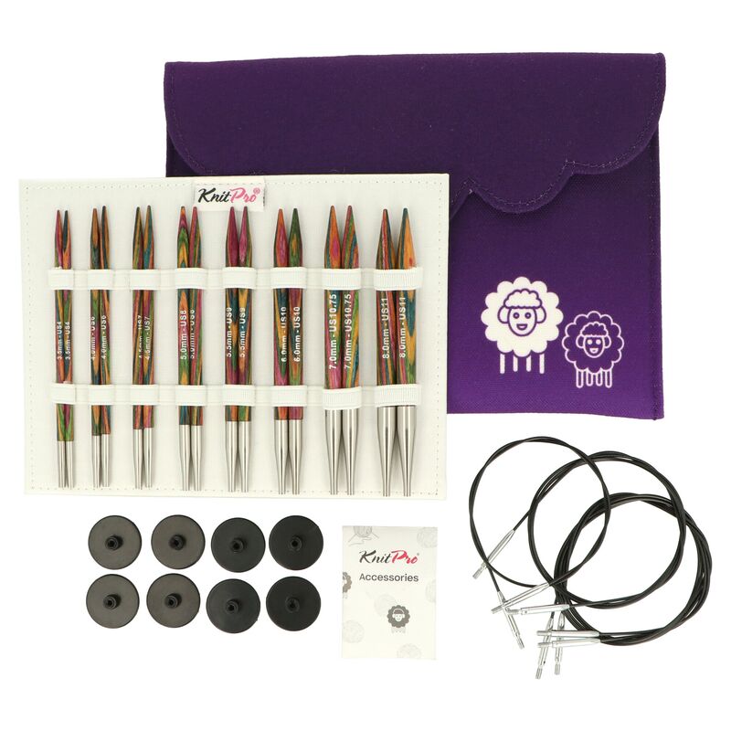 Sada jehlic - KnitPro Symfonie Delux - šroubovací vyměnitelné jehlice