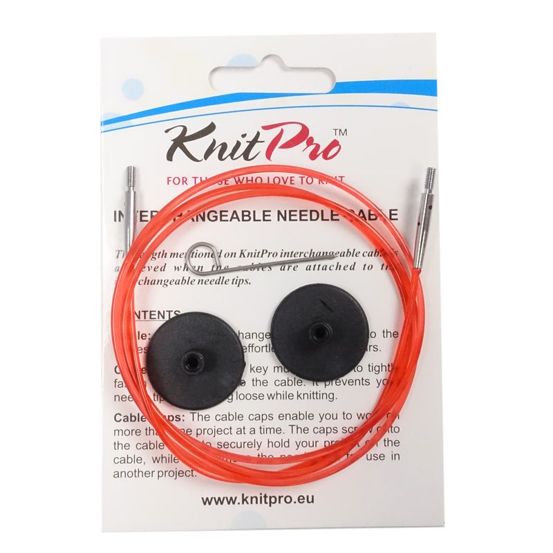 Výměnné lanko KnitPro 100cm červená