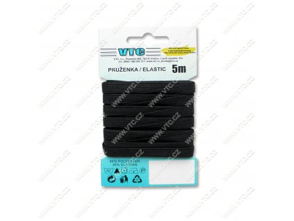 Guma prádlová 13,2mm černá