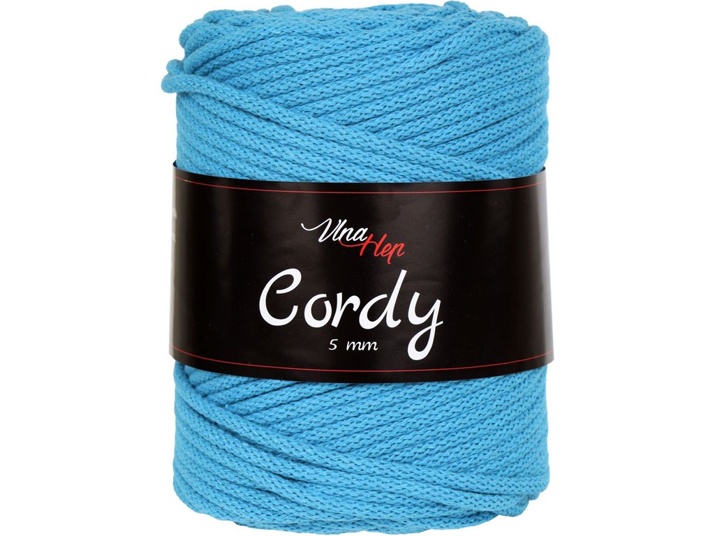 Vlna-hep Cordy šňůry 5mm - 8127 tyrkysová
