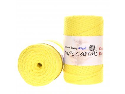 Maccaroni Šňůry Abigail 5mm - 406 světle žlutá