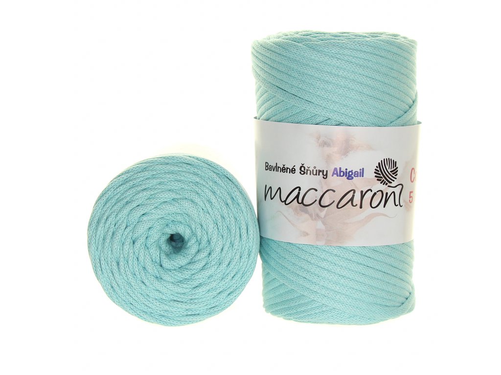 Maccaroni Šňůry Abigail 5mm - 405 ledově modrá