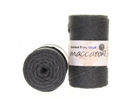 Maccaroni Šňůry Abigail 5mm - 103 tmavě šedá