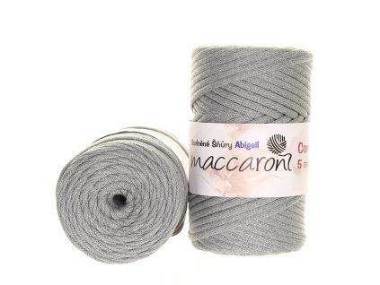 Maccaroni Šňůry Abigail 5mm - 101 šedá