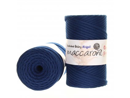 Maccaroni Šňůry Abigail 5mm - 206L-01 tmavě modrá