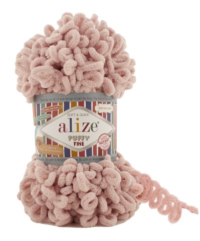 Alize Puffy FINE 161 světlá starorůžová