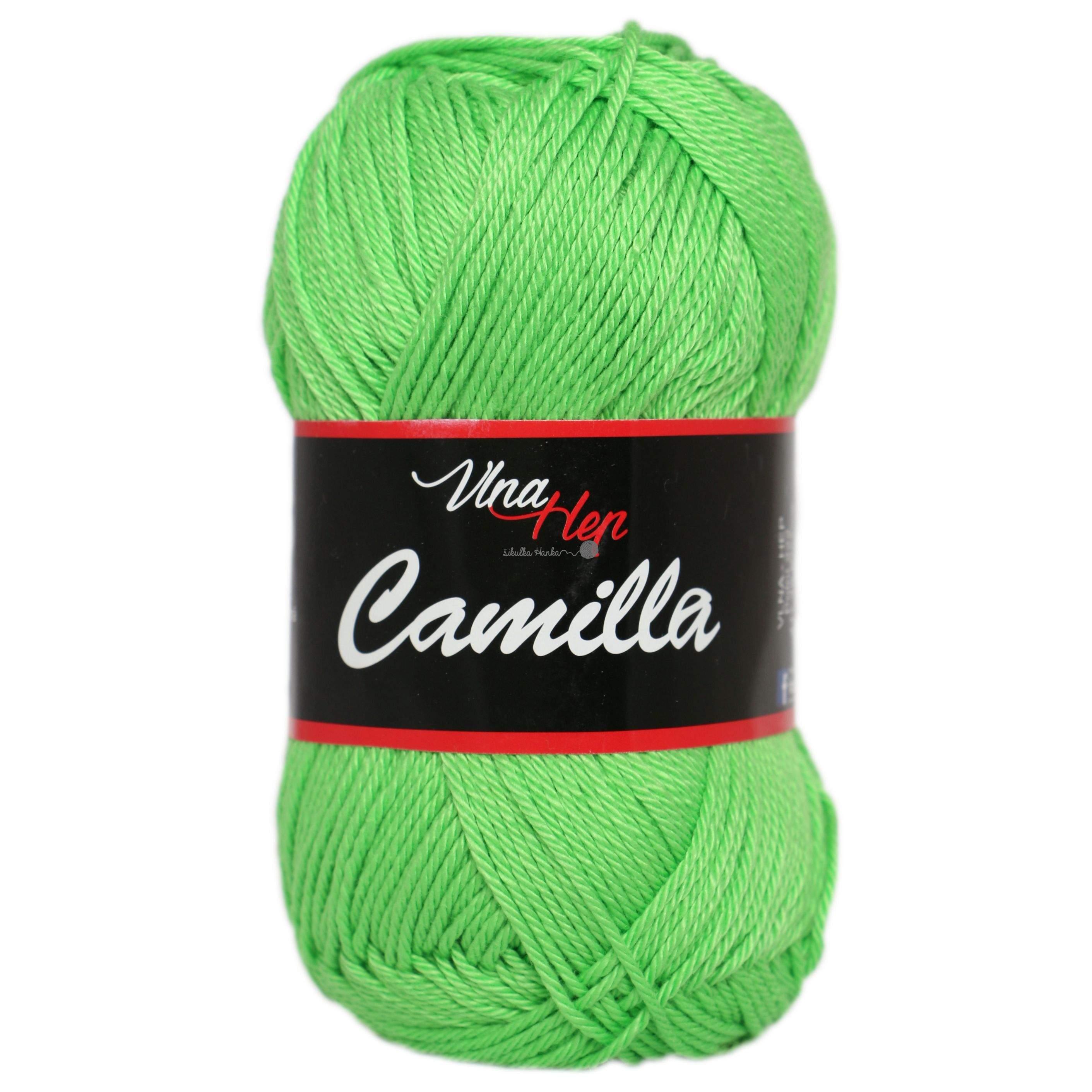 Vlna-hep Příze Camilla 8155 jarní zelená