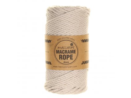 Rope 4mm - 307-01 krémově-béžová