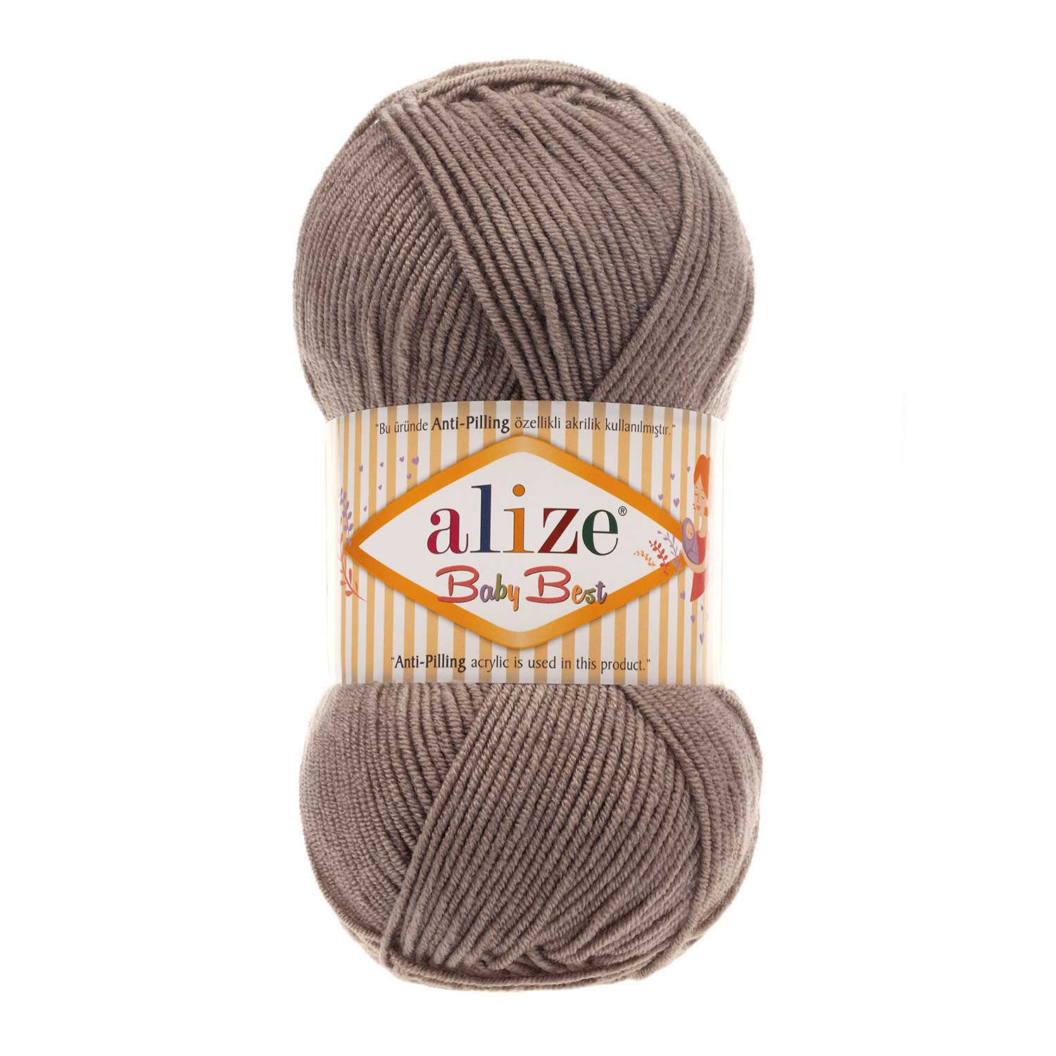 Alize Příze Baby best 534 kávová