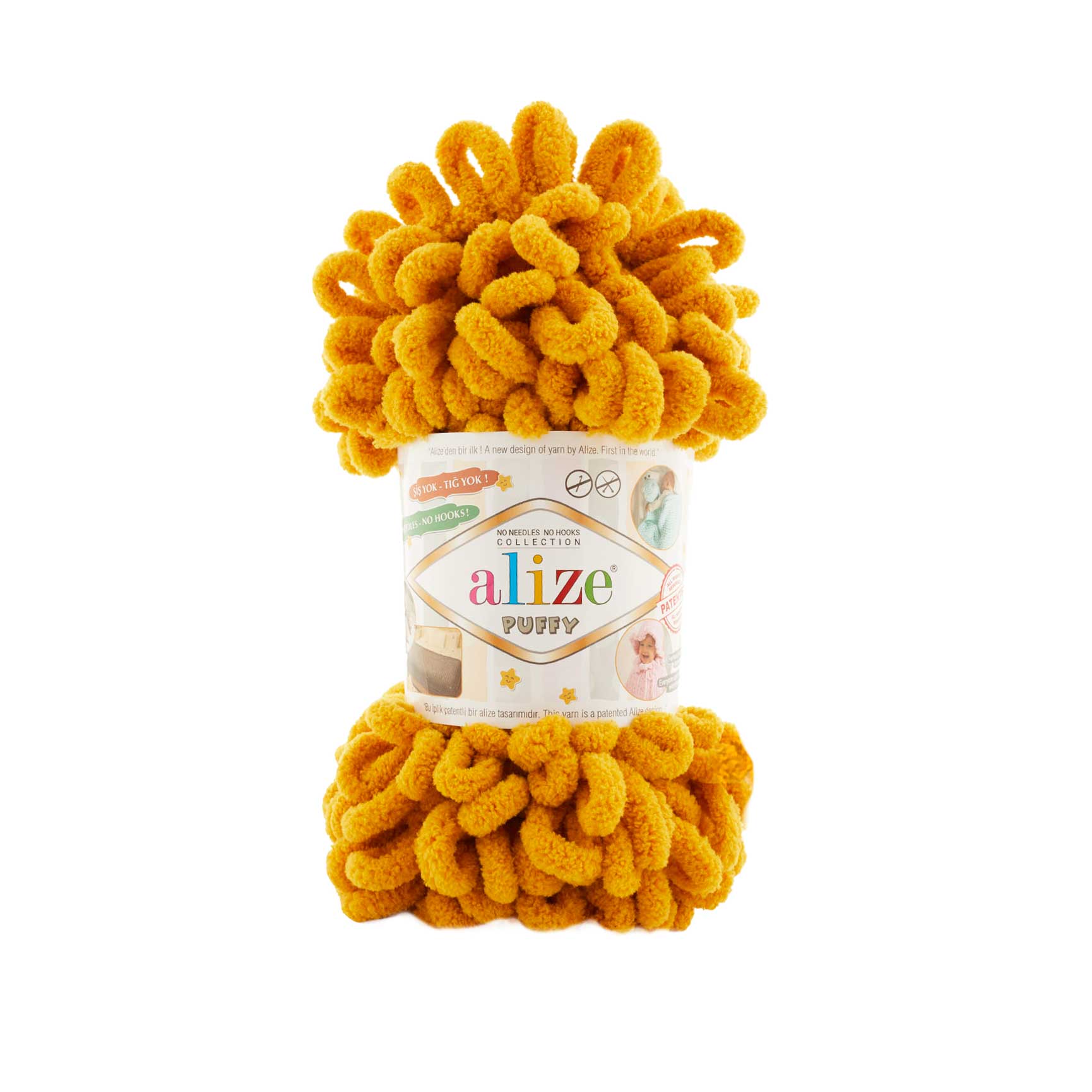 Alize Příze Puffy 14 tmavší žlutá