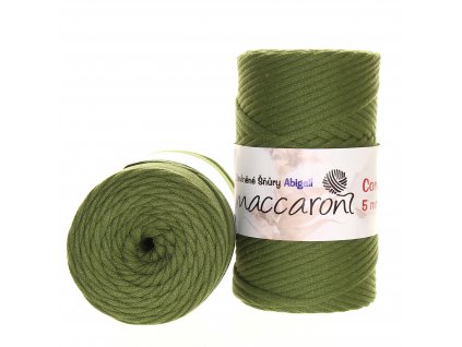Maccaroni Šňůry Abigail 5mm - 802-01 khaki